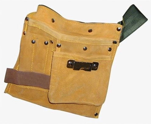 Tool belt with nail pouch and 6 pockets