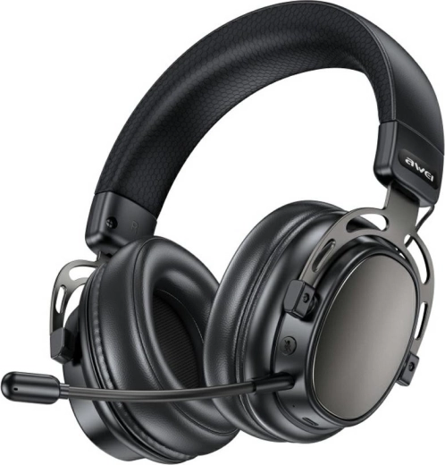 AWEI AT36 Wireless Headphones Bluetooth 5.4 with Microphone, Black