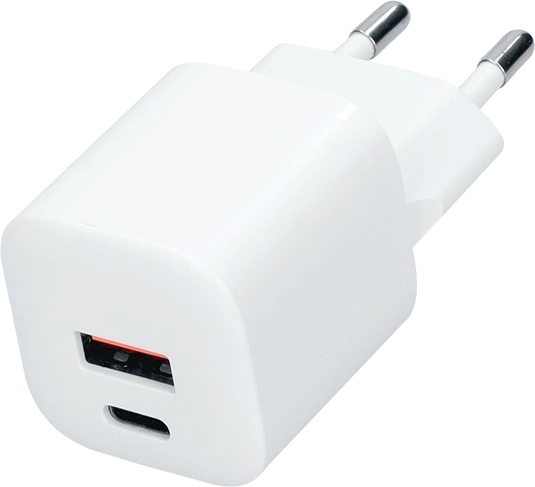 Solight GaN fast charger USB-C + USB-A 20 W PD