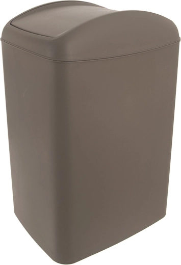 Waste trash bin with swing lid 40 L, brown