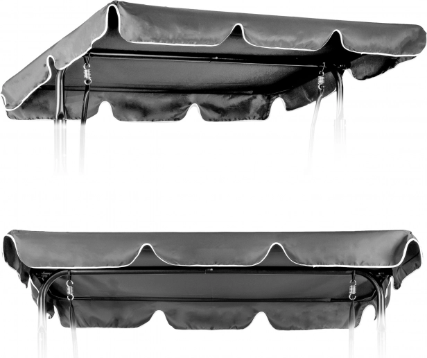 Навес за градинска люлка 200 x 120 см водоустойчива покривка сив ModernHome