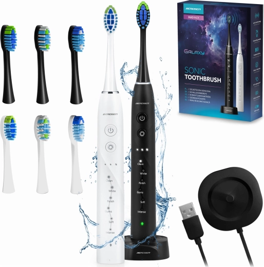 Сонична електрическа четка за зъби Berdsen Galaxy Duo – комплект 2 бр.