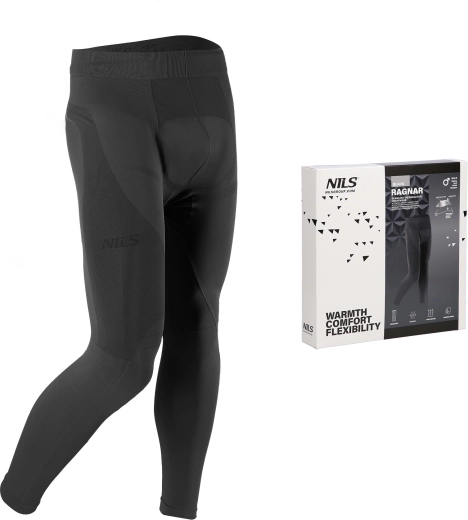 Men's thermal underwear bottoms NILS Ragnar black – 2XL/3XL