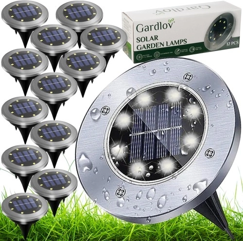 Соларни градински LED светлини – 12 броя