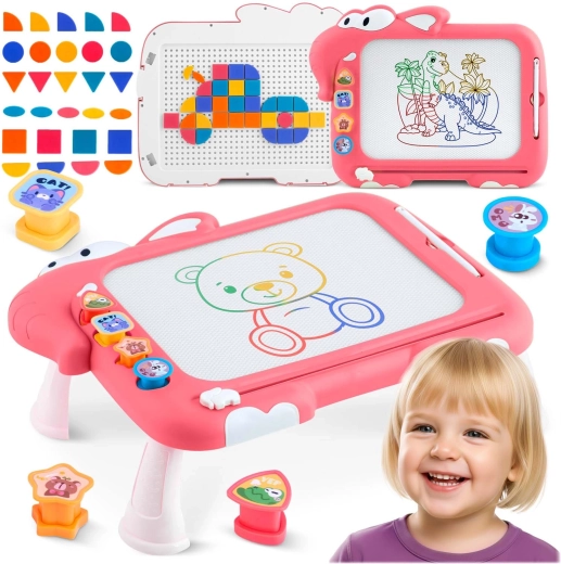 Магнитна дъска за рисуване и танграм масичка за деца 3в1 RICOKIDS