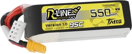 Tattu R-Line Battery 550mAh 11.1V 95C 3S1P XT30
