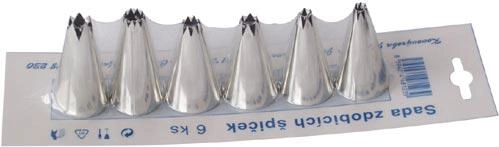 Set of Decorating Tips from Tinned Metal, 6 pcs