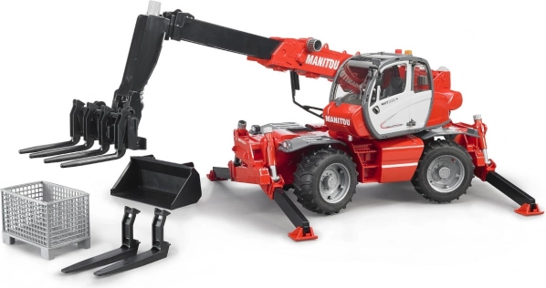Bruder телескопичен товарач MANITOU MRT 2150 с аксесоари 1:16