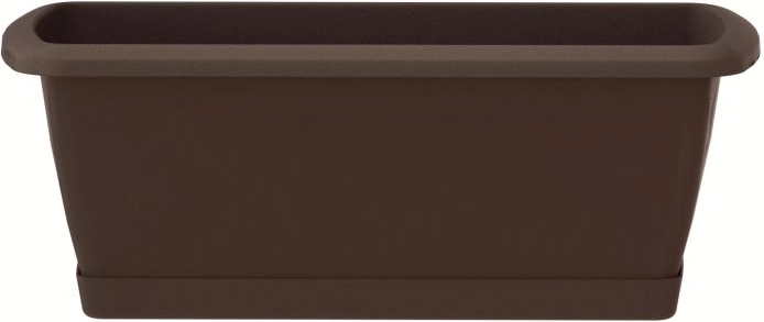 Respana Planter Box with Saucer Set 49 cm brown