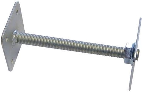 Adjustable post base 200 mm height, for 110 × 110 mm post, M24 threaded rod