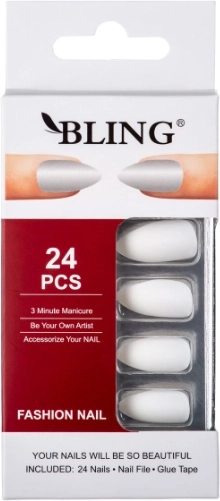 Изкуствени нокти BLING Fashion Nail – бели, матови
