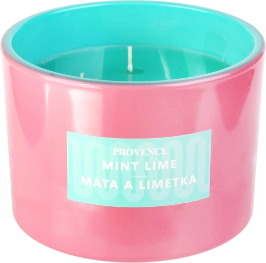 Scented glass candle pink/turquoise 292 g