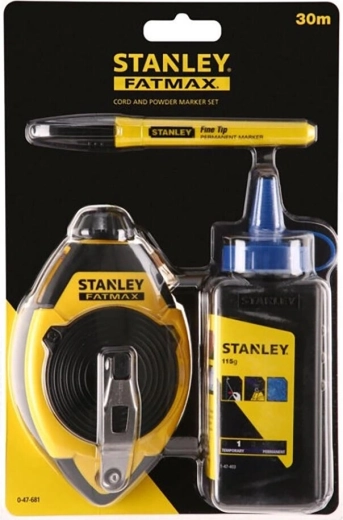 Отбелязващ шнур 30 m с маркер и прах STANLEY