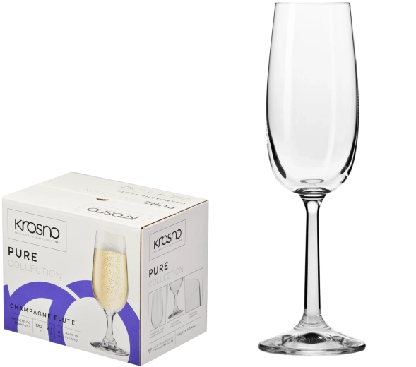 Комплект чаши за шампанско PURE Krosno 170 ml, 6 бр.