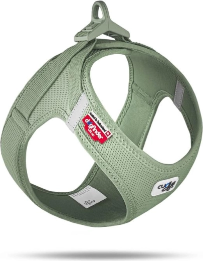 Нагръдник Curli за кучета със закопчалка Air-Mesh olive 2XS (2–4 кг)