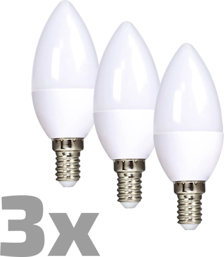 Ecolux LED candle bulb E14 6 W 3000 K 450 lm - 3 pcs
