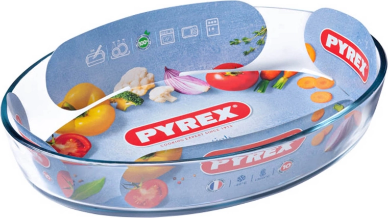 Овална форма за печене PYREX 2,2 л стъкло 30 × 21 × 6 см