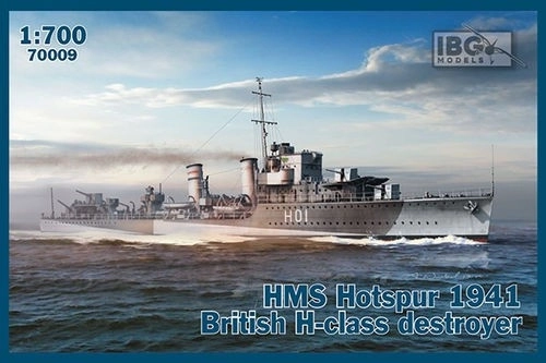 Пластмасов модел на кораба HMS Hotspur (1941) – разрушител от клас H
