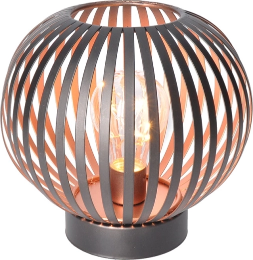 Solight round metal lantern with micro LED bulb