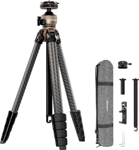 Neewer LT35 Travel Carbon Fiber Tripod with 360° Panoramic Ball Head