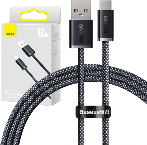 Baseus USB-C кабел Dynamic Series 100W 1m сив