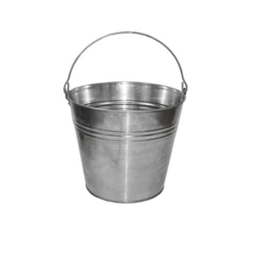 Galvanized bucket 7 l with wooden handle