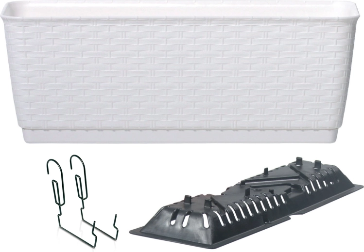 RATOLLA planter box with hooks 40 cm white