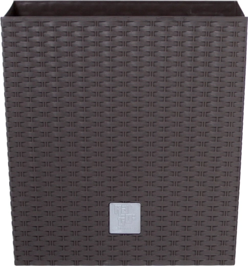 Rato Low Planter with Insert 20 × 20 × 20.2 cm, umber