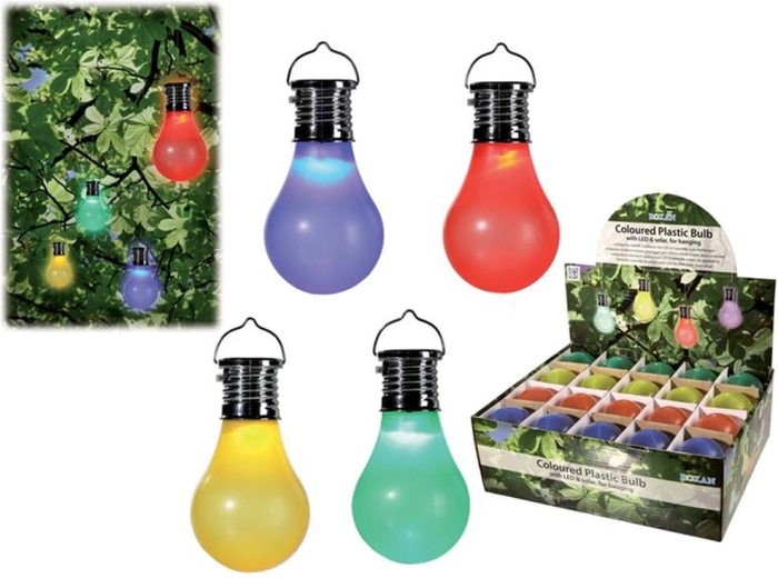 Соларна висяща LED крушка от пластмаса 10 × 5 см