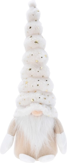 Christmas plush gnome 42 cm – creamy decorative dwarf, mix of 3 variants