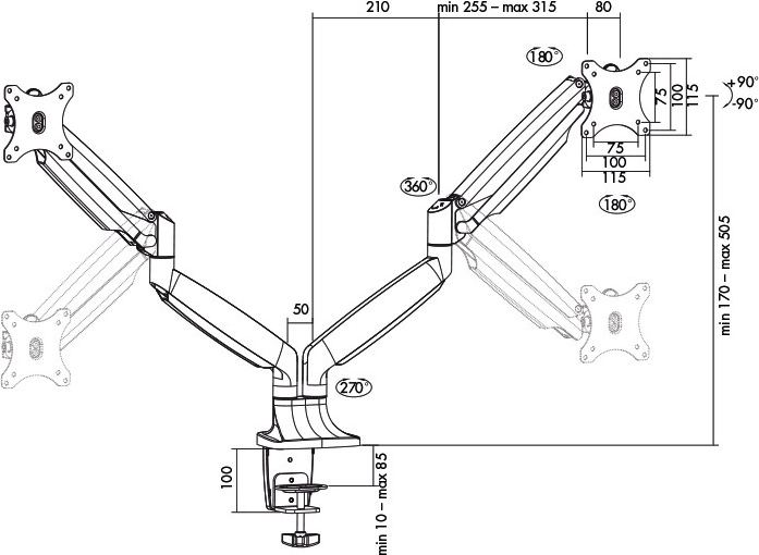 Wide compatibility and VESA mounting