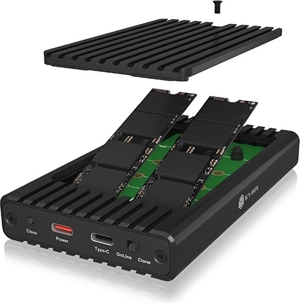 Двоен M.2 NVMe корпус за 2230/2242/2260/2280