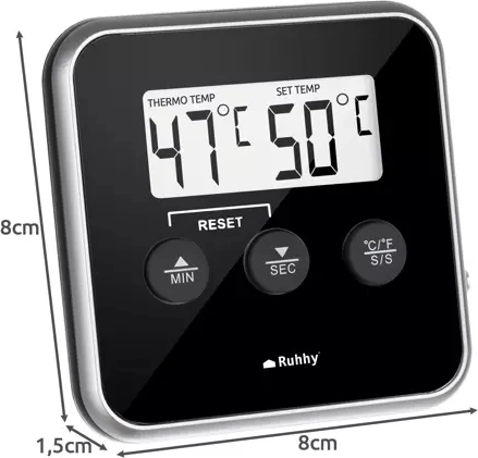Clear LCD display and °C/°F switching