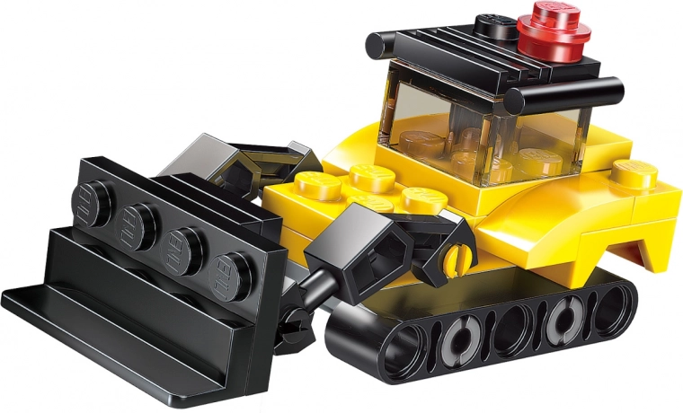 Realistic construction bulldozer
