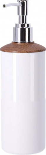 Дозатор за сапун с елегантен дървен акцент