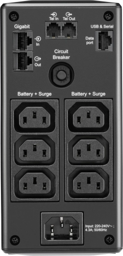 Six IEC C13 outlets and rich connectivity