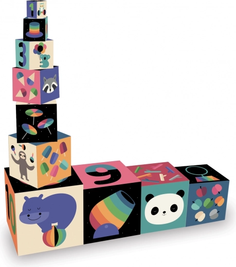 Colorful illustrations and numbers