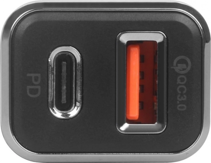 Двоен изход USB‑C + USB‑A