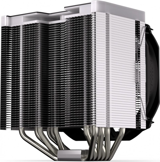 Six heatpipes and dense fin stack