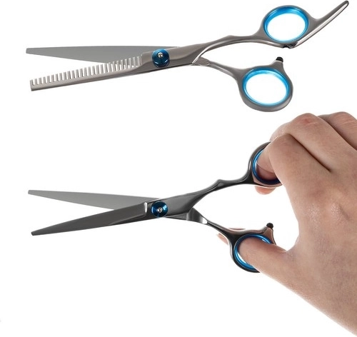 Два чифта ножици за прецизно подстригване и изтъняване