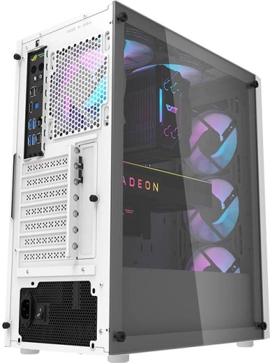 Elegant design with a tempered glass side panel