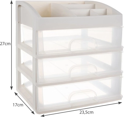 Три прозрачни чекмеджета за бърз преглед