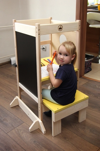 Easy conversion to a table with a chair