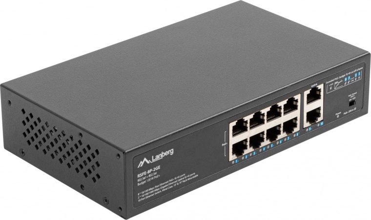 Extend mode up to 250 m for surveillance and IP networks