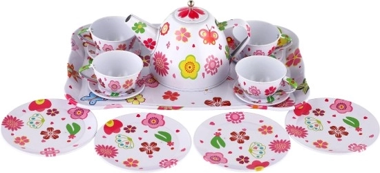 Durable metal tea set