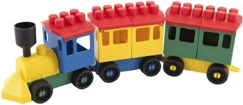 Цветно влакче с две вагончета