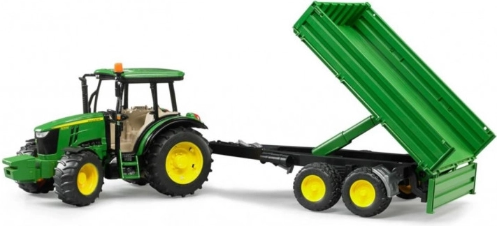 Tilting trailer with fold-down sides