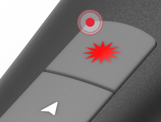 Red laser for precise highlighting