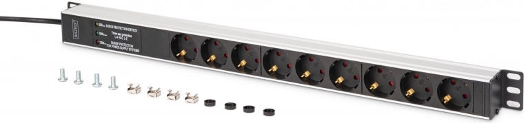 9 контакта Schuko, завъртени на 45°
