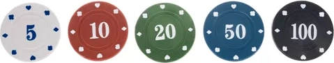 Реалистични жетони с ясни номинали